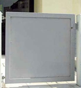 portail remplissage tôle pleine 276x300 - Portails